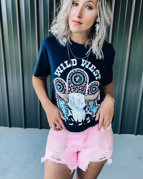 Pink Rhinestone Shorts