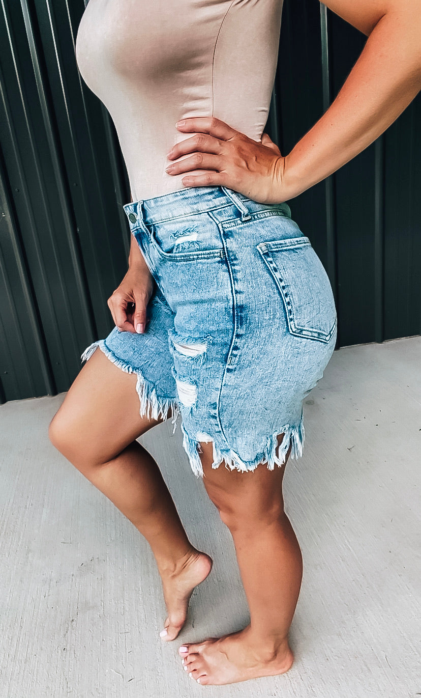 Distressed Burmuda Shorts - Image 2