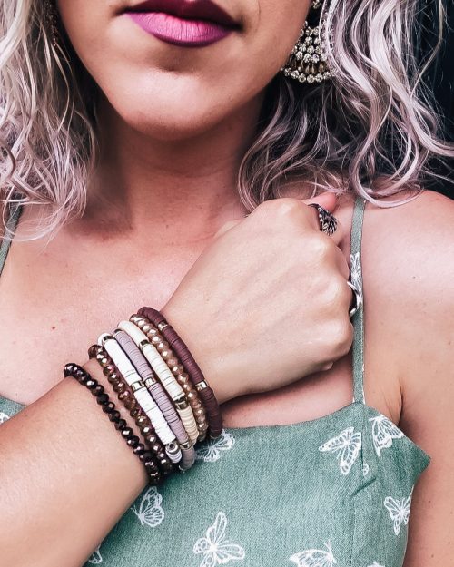 Mocha Stretch Bracelet Stack
