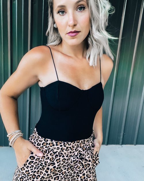 Black Padded Bodysuit