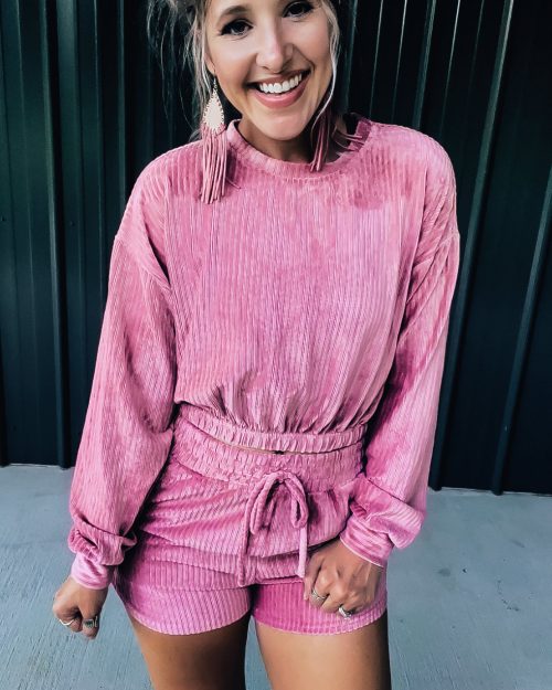 Mauve Corduroy Set