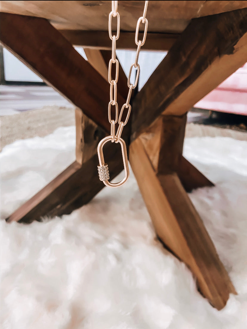 Gold Latch Necklace - Image 4