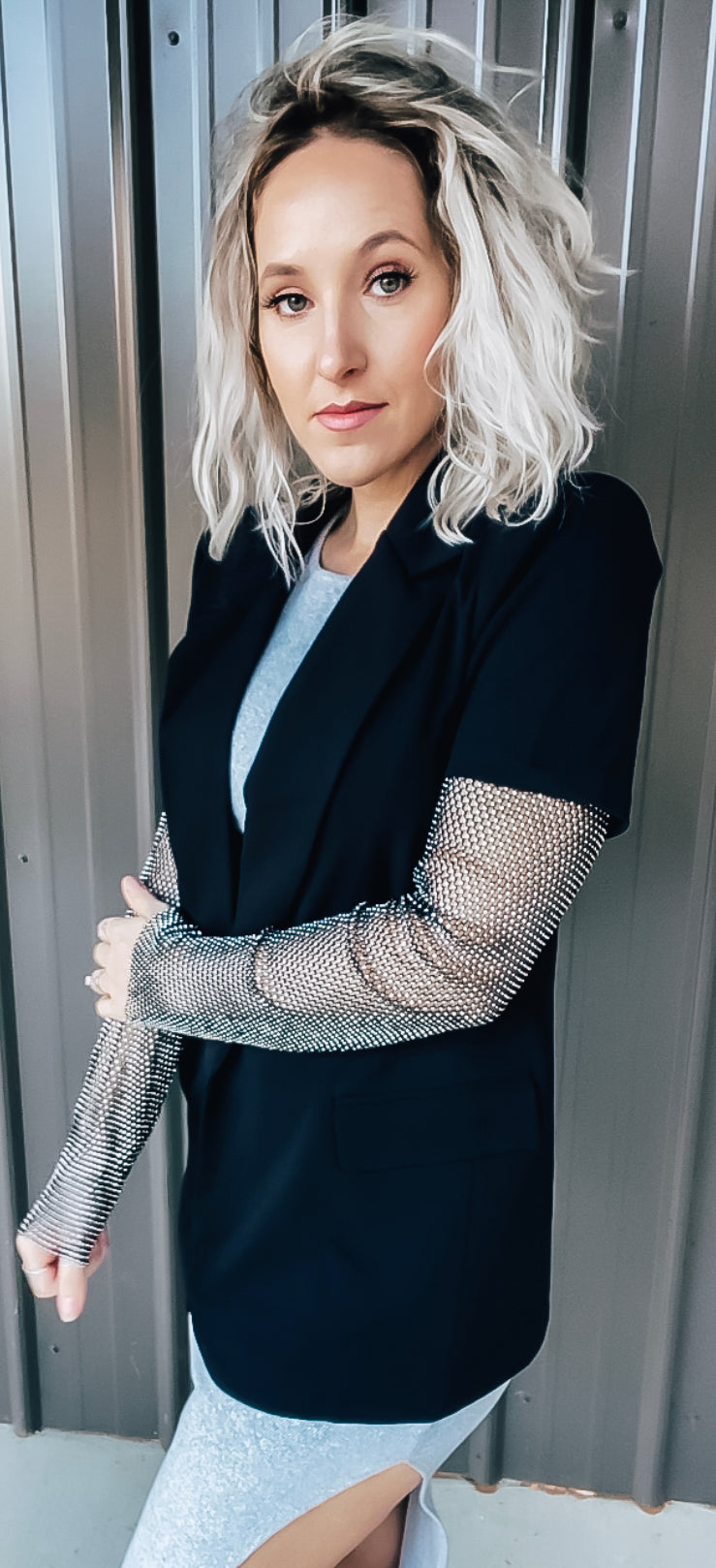 Black Rhinestone Blazer - Image 3
