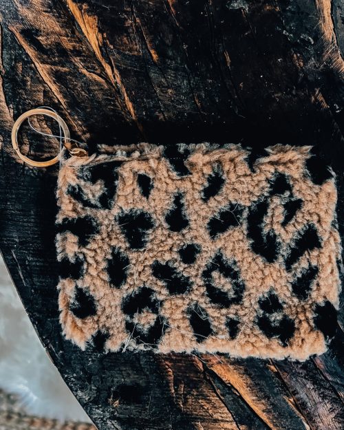 Sherpa Leopard Coin Pouch